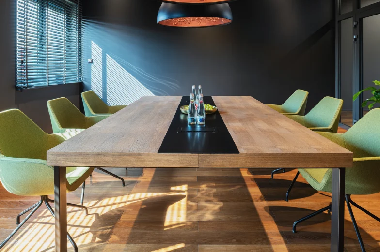 Bespoke conference furniture representing showroom projects in Dubai and Doha